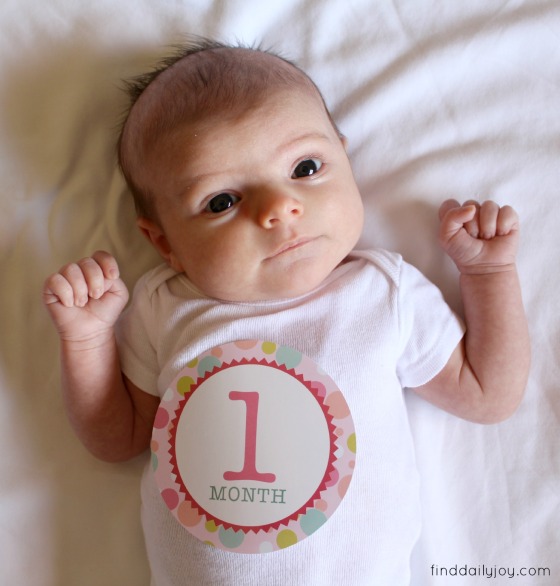 Lily - One Month - finddailyjoy.com